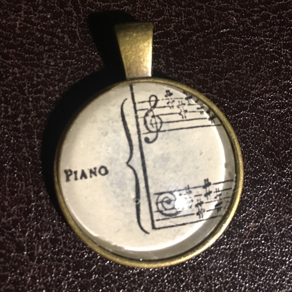 Handmade OOAK Piano Sheet Music Pendant
